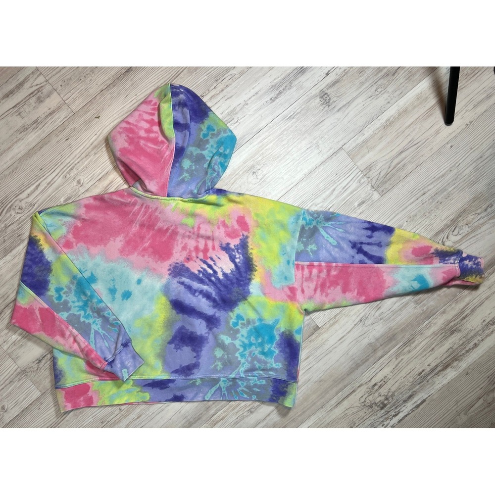 Nike Tie-Dye Cropped Hoodie Sweatshirt  Women's‎ Size L Cotton Blend - Picture 7 of 10